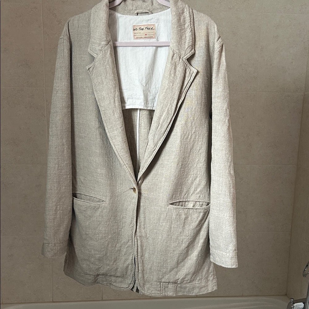 We The Free Beige Women's Blazer